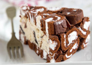 Swiss Roll Ice Cream Cake Eat More Chocolate Eat More Chocolate