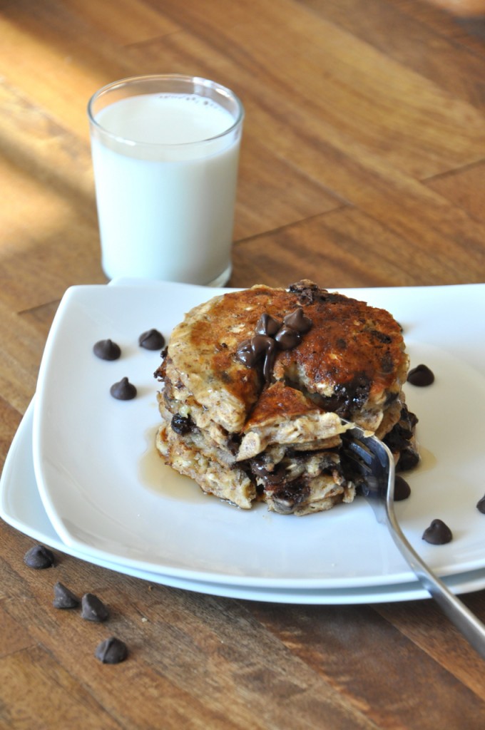 Chocolate Chip oatmeal Cookie Pancakes – Eat More Chocolate Eat More Chocolate