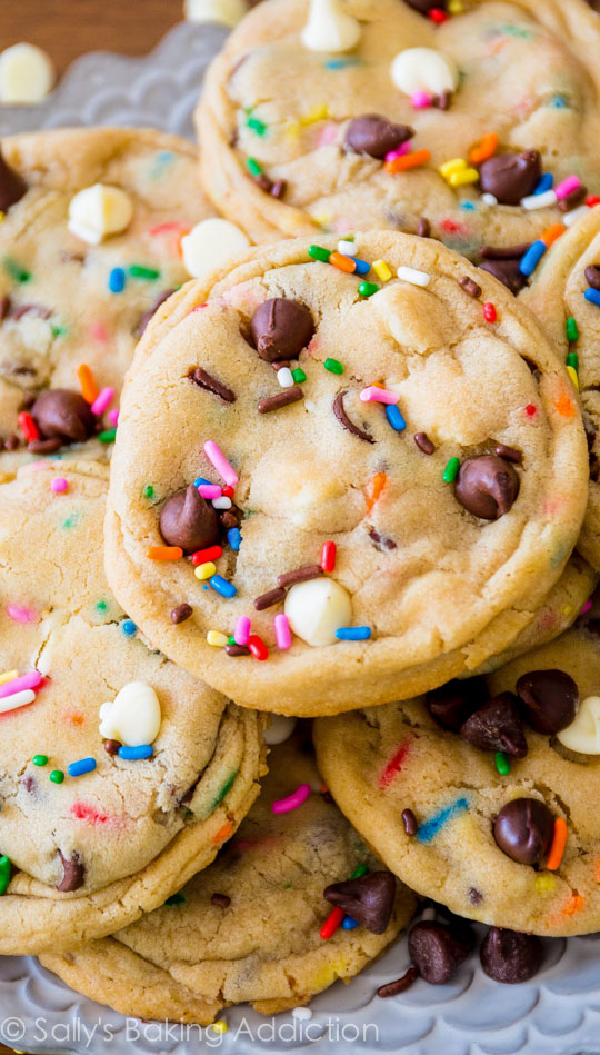Cake Batter Chocolate Chip Cookies – Eat More Chocolate Eat More Chocolate