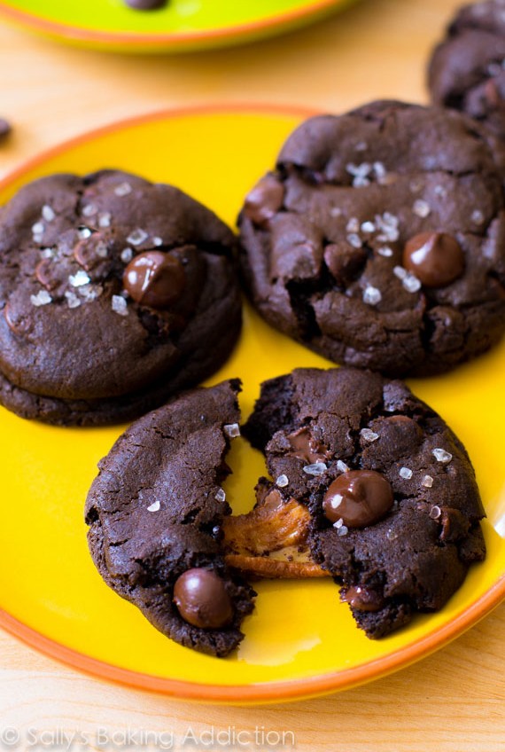 Salted Caramel Dark Chocolate Cookies Eat More Chocolate Eat More Chocolate