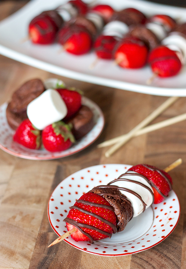 Strawberry brownie kabobs – Eat More Chocolate Eat More Chocolate