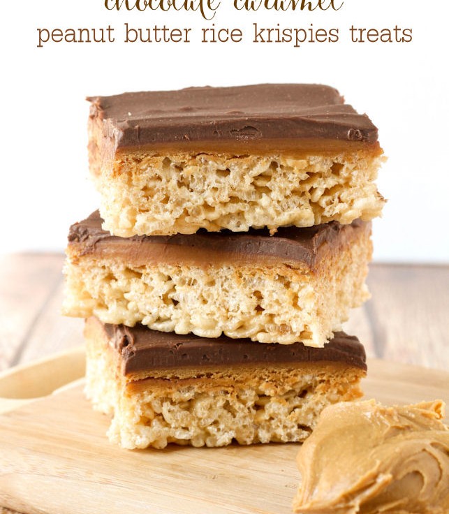 Chocolate Caramel Peanut Butter Rice Krispies Treats – Eat More ...