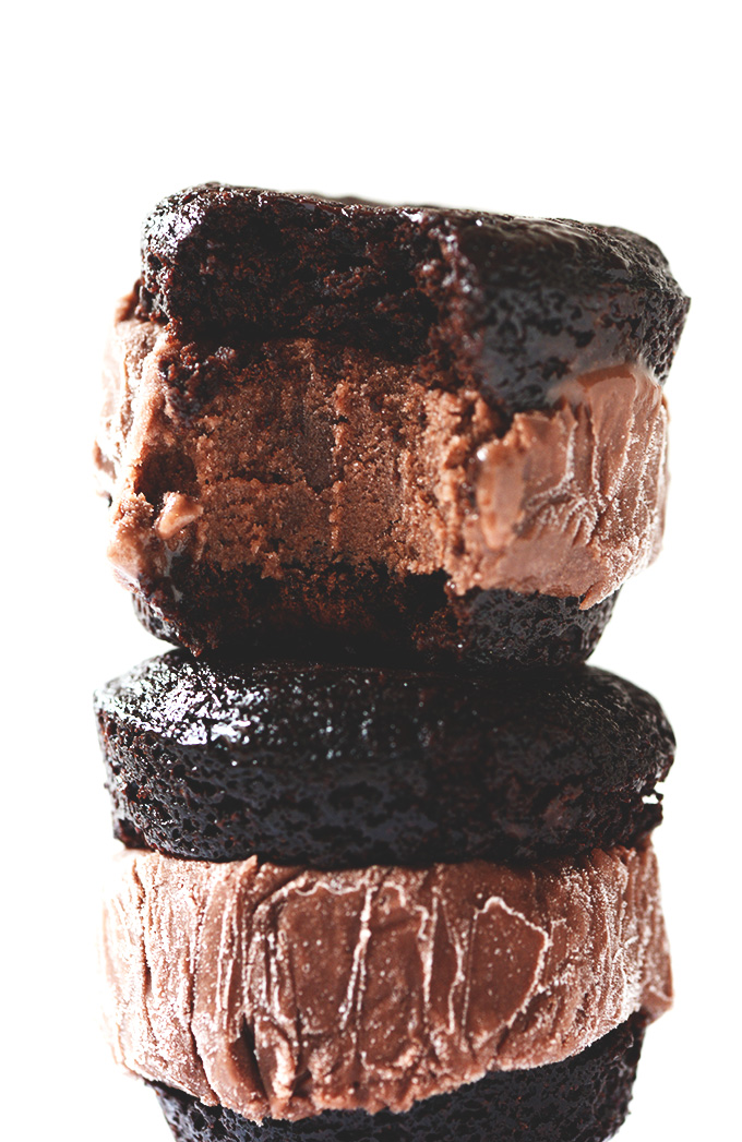 Brownie Ice Cream Sandwiches – Eat More Chocolate Eat More Chocolate