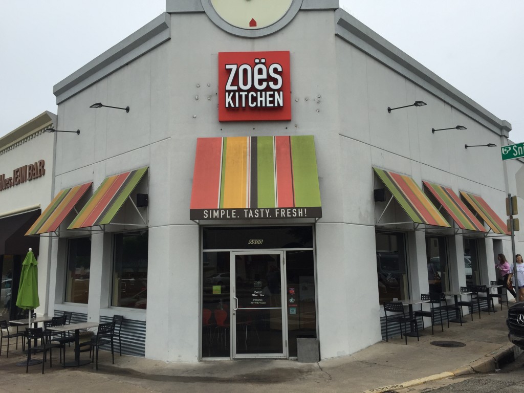 outside of Zoes Kitchen