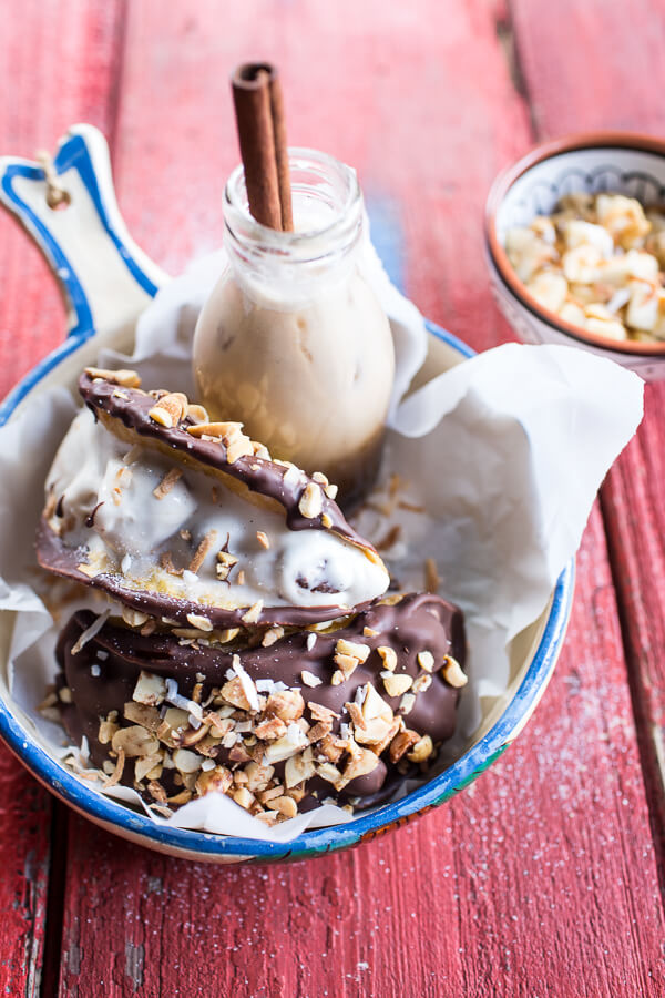 Tres Leches Coconut and Chocolate Fudge Ice Cream Tacos with Banana Peanut Salsa. – Eat More Chocola