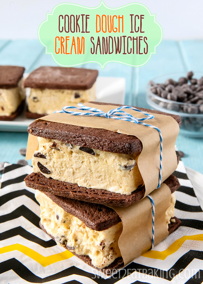Cookie Dough Ice Cream Sandwiches &ndash; Eat More Chocolate Eat More Chocolate