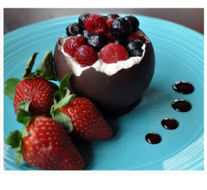 Chocolate Bowls with Chambord Whipped Cream and Berries – Eat More ...